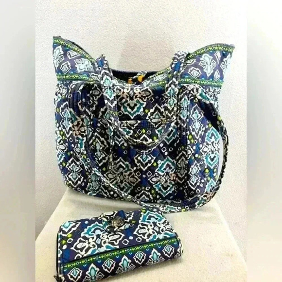 Vera Bradley Extra Large Toggle Tote bag and Wallet lot 2 pieces - Picture 1 of 14